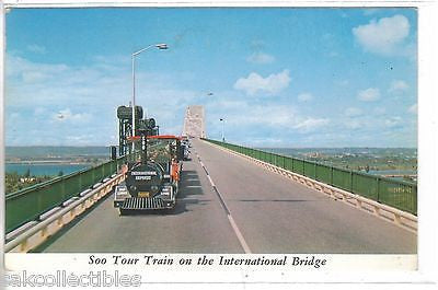 Soo Tour Train on The International Bridge-Sault Ste. Marie.,Michigan - Cakcollectibles