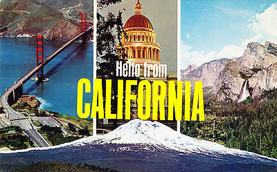 Greetings From Magnificent California Postcard - Cakcollectibles