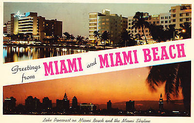 Greetings From Miami Beach Florida Postcard - Cakcollectibles