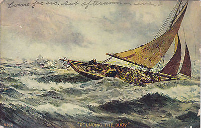 Rounding The Bouy Postcard - Cakcollectibles