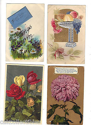 Lot of 4 Antique Greetings Post Cards-Lot 71 - Cakcollectibles - 1