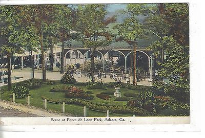 Scene at Ponce de Leon Park-Atlanta,Georgia 1910 - Cakcollectibles