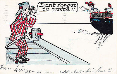 Don't Forget To Write Comic Postcard - Cakcollectibles