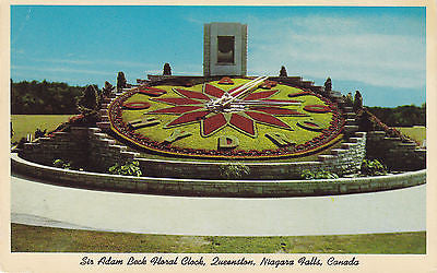 Sir Adam Beck Floral Clock - Niagra Falls, Canada Postcard - Cakcollectibles - 1