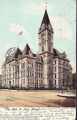 City Hall-St. Paul,Minnesota 1906 - Cakcollectibles