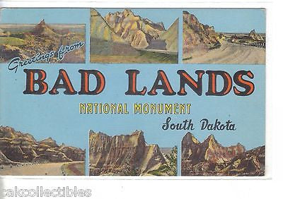 Greetings from Bad Lands National Monument-South Dakota 1949 - Cakcollectibles