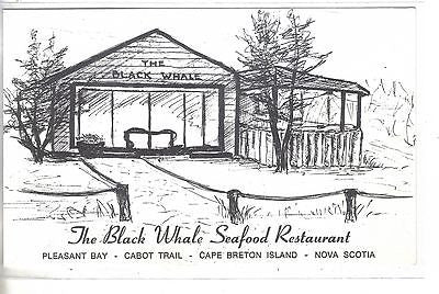 The Black Whale Seafood Restaurant-Nova Scotia,Canada.Vintage postcard front.