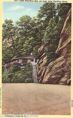 Cliff Dwellers Inn,as Seen from Parking Area-Chimney Rock,North Carolina - Cakcollectibles