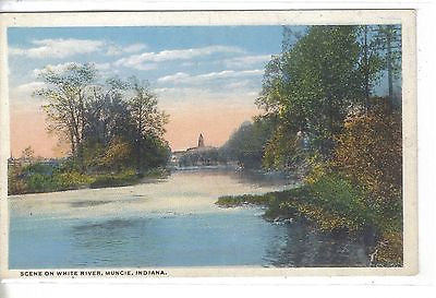 Scene on White River-Muncie,Indiana - Cakcollectibles
