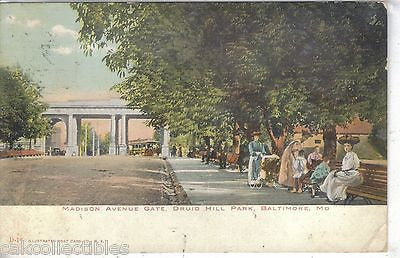 Madison Avenue Gate,Druid Hill Park-Baltimore,Maryland 1906 - Cakcollectibles
