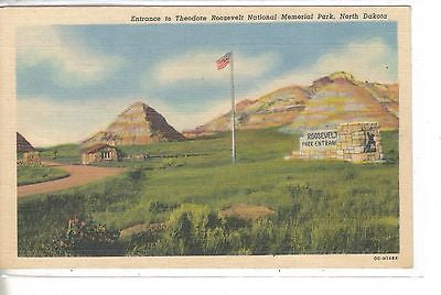 Entrance to Theodore Roosevelt National Memorial Park-North Dakota - Cakcollectibles