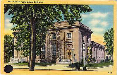 Post Office Columbus Indiana - Cakcollectibles
