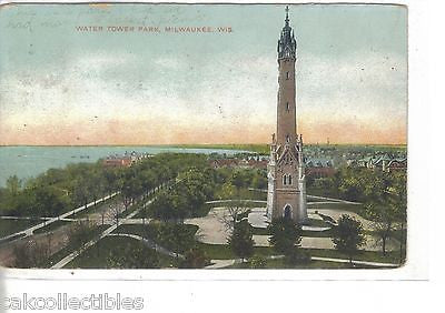 Water Tower in Water Tower Park-Milwaukee,Wisconsin 1907 - Cakcollectibles
