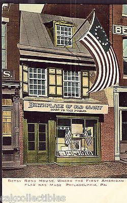 Betsy Ross House,Where The First American Flag was Made-Philadelphia,Penn. UDB - Cakcollectibles