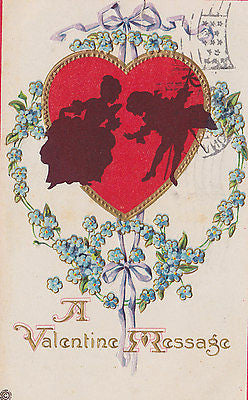 A Valentine Message Postcard - Cakcollectibles - 1