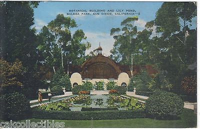 Botanical Building and Lily Pond,Balboa Park-San Diego,California 1944 - Cakcollectibles