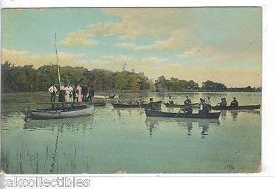 Row Boats on Pine Lake-Michigan 1908 - Cakcollectibles - 1
