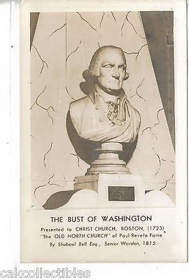 RPPC-The Bust of Washington-Christ Church-Boston,Massachusetts - Cakcollectibles
