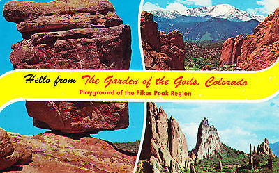 Greetings From Garden Of The Gods Colorado Postcard - Cakcollectibles