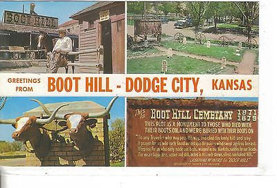 Greetings From Boot Hill, Dodge City, Kansas - Cakcollectibles
