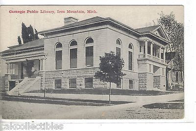 Carnegie Public Library-Iron Mountain,Michigan - Cakcollectibles - 1