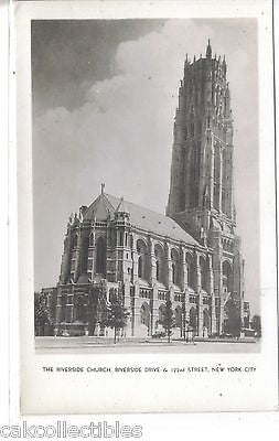 RPPC-The Riverside Church,Riverside Drive & 122nd St.-New York City - Cakcollectibles