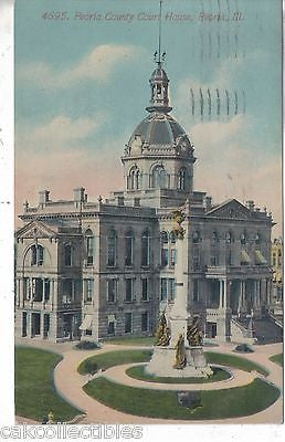 Peoria County Court House-Peoria,Illinois 1912 - Cakcollectibles