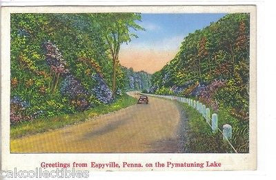 Greetings from Espyville,Pennsylvania on The Pymatuning Lake - Cakcollectibles