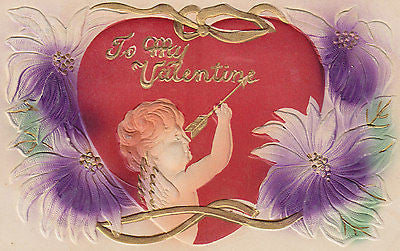 To My Valentine Cupid With Arrow Postcard - Cakcollectibles - 1