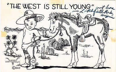 The West Is Still Young Comic Postcard - Cakcollectibles