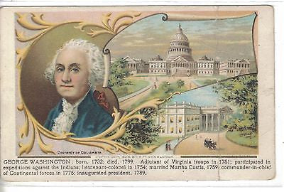 Early Post Card of George Washington.Postcard front