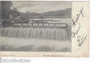 The Dam-Kenoza Lake,New York 1906 - Cakcollectibles