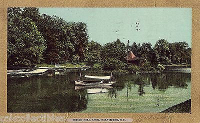 Druid Hill Park-Baltimore,Maryland 1906 (Gold Border) - Cakcollectibles