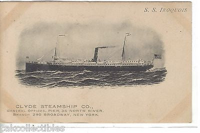 S.S. Iroquois-Clyde Steamship Co. 1908 - Cakcollectibles