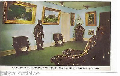 Post Art Gallery,C.W. Post Memorial Club House-Battle Creek,Michigan - Cakcollectibles