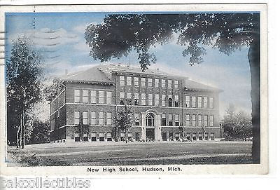 New High School-Hudson,Michigan 1923 - Cakcollectibles - 1