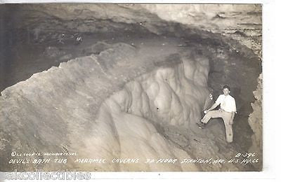 RPPC-Devil's Bath Tub,Merramec Caverns,3D Floor-Stanton,Mo. Highway 66 - Cakcollectibles - 1