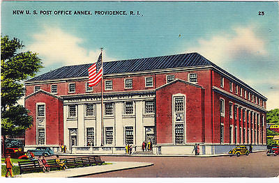 New U. S. Post Office Annex Providence Rhode Island Postcard - Cakcollectibles