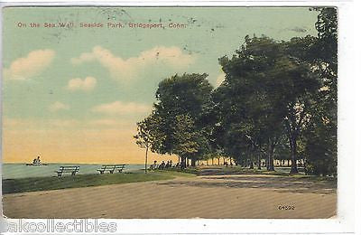 On The Sea Wall,Seaside Park-Bridgeport,Connecticut 1915 - Cakcollectibles