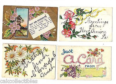 Lot of 4 Antique Greetings Post Cards-Lot 26 - Cakcollectibles - 1