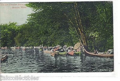 On The Charles River-Boston,Massachusetts 1910 - Cakcollectibles