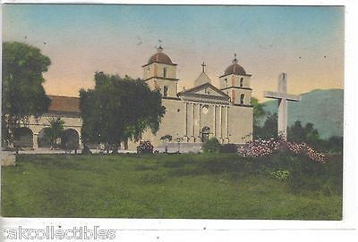 Santa Barbara Mission-Santa Barbara,California (Hand Colored) - Cakcollectibles - 1