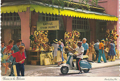 "Nassau Straw" - Nassau In The Bahamas Postcard - Cakcollectibles - 1