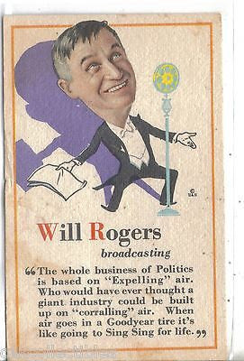 Will Rogers Comic Post Crad-1929 - Cakcollectibles - 1