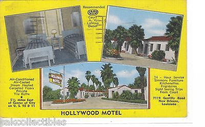 Hollywood Motel-New Orleans,Louisiana 1953 - Cakcollectibles - 1