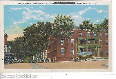 White Swan Hotel & Main Street-Greenwich,New York - Cakcollectibles