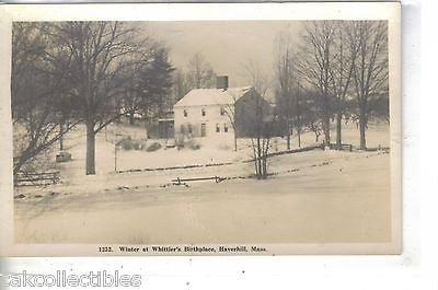RPPC-Winter at Whittier's Birthplace-Haverhill,Massachusetts - Cakcollectibles