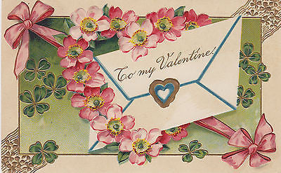 To My Valentine Sealed With A Heart Postcard - Cakcollectibles - 1