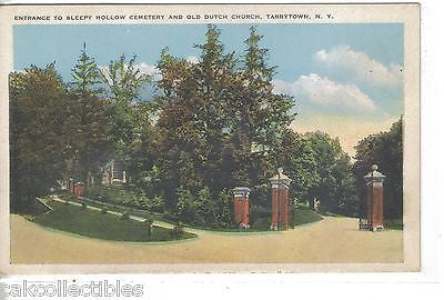 Entrance to Sleepy Hollow Cemetery & Old Dutch Church-Tarrytown,New York - Cakcollectibles