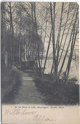 On The Shore of Lake,Washington-Seattle,Washington 1907 - Cakcollectibles